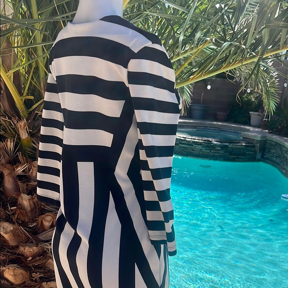 H&M Monochrome Striped Dress - Picture 7 of 7